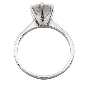 18ct White Gold Moissanite Ring size Q